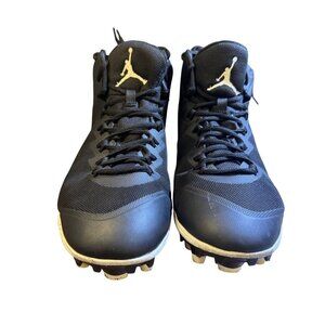 Jordan Men's Lunarlon  Baseball Cleats Size 12 Black/White Mesh & Synthetic